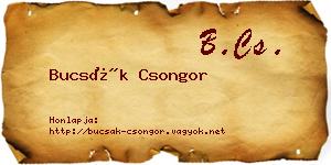 Bucsák Csongor névjegykártya