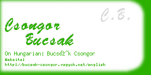 csongor bucsak business card
